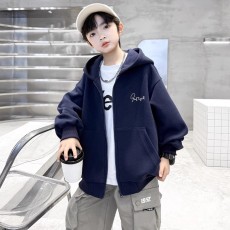 批发<b class='q'>男童</b>外套<b class='q'>春秋款</b>2025新款中大儿童春季连帽上衣男孩春装卫衣开衫潮