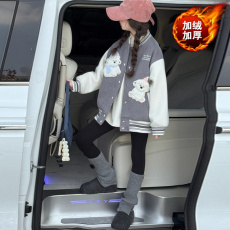 批发【复250克羊驼绒整件420克】女童装外套冬款洋气儿童加厚棒球服冬季