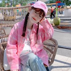 批发<b class='q'>女童</b>衬衫<b class='q'>秋装</b>2025新款洋气儿童长袖格子衬衣春秋款外套小女孩上衣