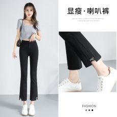 批发实拍2026春<b class='q'>秋</b>款高腰休闲裤烟管裤小直筒不规则弹力女裤网红裤子