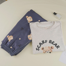 馨依 秋冬季套头保暖睡衣女款家居服薄绒蚕丝羊毛绒德绒薄款套装