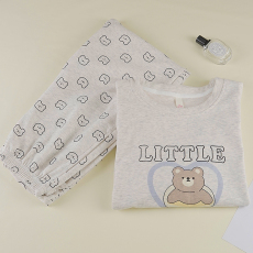 馨依 秋冬季套头保暖睡衣女款家居服薄绒蚕丝羊毛绒德绒薄款套装