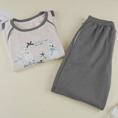 馨依 秋冬季套头保暖睡衣女款家居服薄绒蚕丝羊毛绒德绒薄款套装