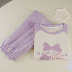 馨依 秋冬季套头保暖睡衣女款家居服薄绒蚕丝羊毛绒德绒薄款套装