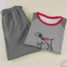 批发馨依 秋冬季套头保暖睡衣女款家居服薄绒蚕丝羊毛绒德绒薄款套装