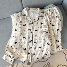 批发馨依 冬季睡衣女新款德绒长袖小翻领长袖长裤休闲家居服套装