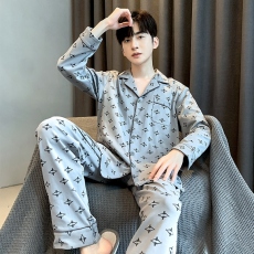 批发馨依 秋季新款开衫睡衣薄款<b class='q'>男</b>套装6535棉青年<b class='q'>休闲</b>可外出家居服