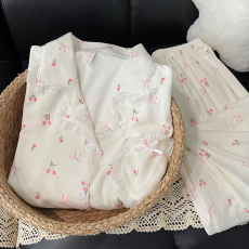 批发馨依 冬季<b class='q'>睡衣</b>女士新款德绒<b class='q'>长袖</b>小翻领卡通可爱休闲家居服套装