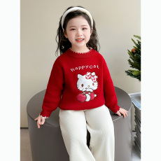 批发女童kt猫加厚毛衣秋冬季