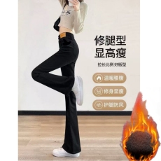 批发两个长度官图非实拍加绒加厚<b class='q'>冬</b>季高腰微喇叭牛仔裤显瘦喇叭马蹄裤
