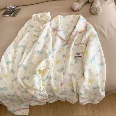 批发馨依 春季睡衣女士新款云朵棉长袖翻领可外出长裤休闲家居服套装