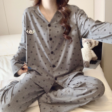 批发睡衣女士春秋款韩系甜美可爱卡通<b class='q'>小熊</b>纯棉长袖2026新款家居服套装