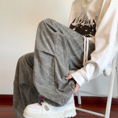 批发薄款，加绒灯芯绒潮牌伞兵裤女春<b class='q'>秋</b>新款学生韩版宽松直筒裤