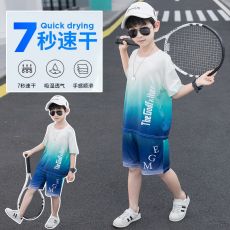 批发男童<b class='q'>夏</b>装套装新款中大儿童速干透气训练服运动球衣男孩<b class='q'>夏</b>季篮球服