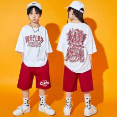 批发<b class='q'>男童</b>潮<b class='q'>牌</b>夏装套装宽松休闲运动纯棉短袖五分短裤中大儿童两件套潮