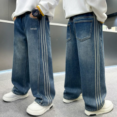 批发男童牛仔裤春款2026新款儿童牛仔裤子中大童装男孩宽松休闲长裤