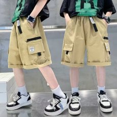 批发纯棉 黑色 卡其色 120-170童短裤