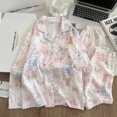 批发新款云朵棉长袖长裤亲子春秋卡通简约家居服<b class='q'>套装</b>