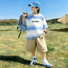 批发儿<b class='q'>童装</b>男童夏装套装2026新款中大童男孩<b class='q'>夏季</b>运动短袖两件套潮款薄
