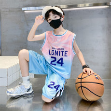 批发<b class='q'>儿童</b>装男童夏装无袖篮球服套装2026新款夏季中大童运动背心夏款潮