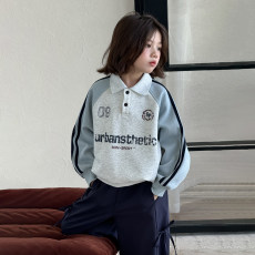 批发女童春季卫衣2026新款休闲POLO衫中大童儿童春秋款拼色洋气打底衫
