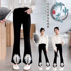 批发女童<b class='q'>裤</b>子2026新款春秋<b class='q'>装</b>洋气休闲<b class='q'>裤</b>儿童中大童长<b class='q'>裤</b>春季开叉喇叭<b class='q'>裤</b>