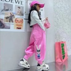 批发女童裤子秋<b class='q'>冬</b>新款女孩子休闲卫裤韩版中大童时髦长裤运动裤束脚裤