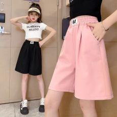 批发女童裤子2026夏季新款中大童<b class='q'>西裤</b>韩版宽松五分裤女孩百搭运动短裤