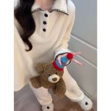 批发珍贝<b class='q'>绒</b><b class='q'>睡衣</b>冬季女款2026新款加厚保暖大码家居服套装