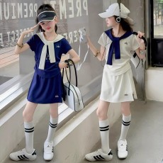 批发女童运动套装夏季2026新款洋气时尚<b class='q'>儿童</b>短袖短裤中大童休闲短裙裤