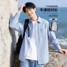 批发原版50%棉50%涤<b class='q'>衬衫</b> 【厂家***】<b class='q'>衬衫</b>男<b class='q'>牛津纺</b>亲肤透气长袖外