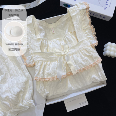 批发小宝<b class='q'>女</b>士睡衣可爱家居服<b class='q'>套装</b>云朵棉吊带/双短带胸垫【M-XXL】