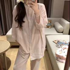 批发小宝<b class='q'>女</b>士睡衣休闲爆款长袖官图 云朵棉简约<b class='q'>套装</b>纯色家居服M-XXL】