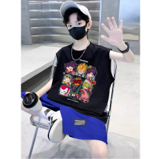 批发<b class='q'>男童</b>夏<b class='q'>季</b>套装儿童夏装短裤短袖T恤2026新款中大童运动休闲两件套