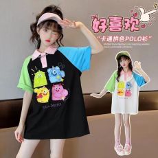 批发原版质量2026新款<b class='q'>韩版</b>洋气女大童夏季裙子潮女童连衣裙夏装儿童裙
