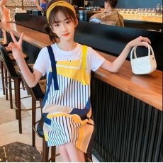 批发女童夏装连衣裙2026新款<b class='q'>韩版</b>小女孩洋气时尚夏季儿童拼接薄款裙子