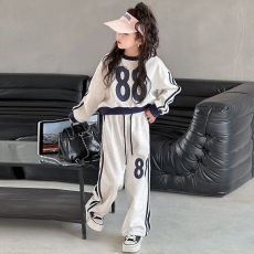 批发<b class='q'>女童</b>春<b class='q'>秋季</b><b class='q'>卫衣</b>套装2026休闲新款中大童洋气时髦运动两件套装