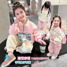 批发<b class='q'>女</b>童<b class='q'>套装</b><b class='q'>春装</b>2026新款洋气时髦<b class='q'>宝宝</b>卫衣裤子儿童衣服两件套春秋季