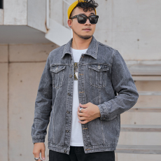 批发大码男装<b class='q'>牛仔</b>夹克加肥加大耐磨外套300斤显瘦潮胖衫宽松胖子上衣