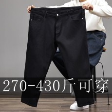 批发大码男装弹力宽松直筒牛仔裤3加肥加大外贸商务长裤特大跨境400斤