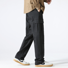 批发秋季新款简约宽松直筒休闲裤男潮流百搭美式高街时尚弹力长裤男潮