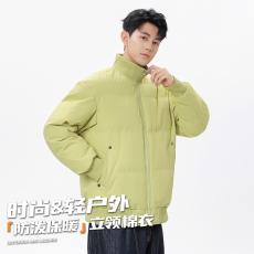 批发秋冬季立领棉服男士宽松潮牌加厚外套美式保暖棉衣棉袄上衣男