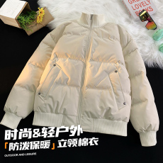 批发秋冬季立领棉服男士宽松潮牌加厚外套美式保暖棉衣棉袄上衣男