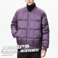 批发棒球领棉服2025冬季新款棉衣飞行服保暖立领男士轻薄棉袄外套