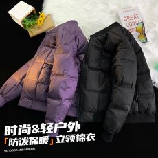 批发棒球领棉服2025冬季新款棉衣飞行服保暖立领男士轻薄棉袄外套