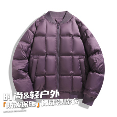 批发棒球领棉服2025冬季新款棉衣飞行服保暖立领男士轻薄棉袄外套
