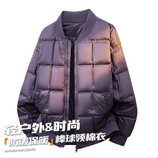 批发棒球领棉服2025冬季新款棉衣飞行服保暖立领男士轻薄棉袄外套