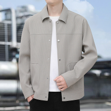 批发<b class='q'>日系</b><b class='q'>复古</b>休闲夹克春秋季2025新款男生工装纽扣外套男秋装