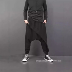批发走秀灯笼裤宽松吊档<b class='q'>哈伦</b>小脚裤原宿个性暗黑大裆裤弹力运动垮裤潮