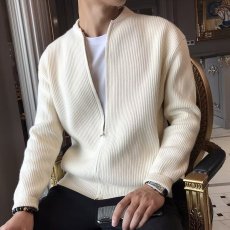 批发开衫拉链毛衣<b class='q'>外套</b>男秋冬新款韩版纯色针织衫男装休闲<b class='q'>百搭</b>修身上衣